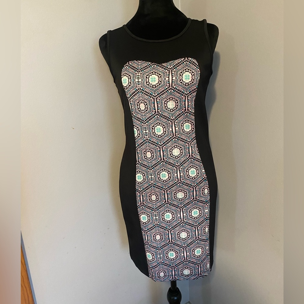 Pink Rose Bodycon Dress Size Small
